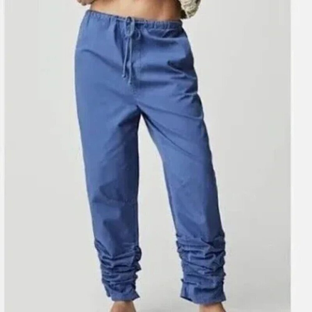 NEW FREE PEOPLE LIGHT PARACHUTE BLUE PANTS SMALL